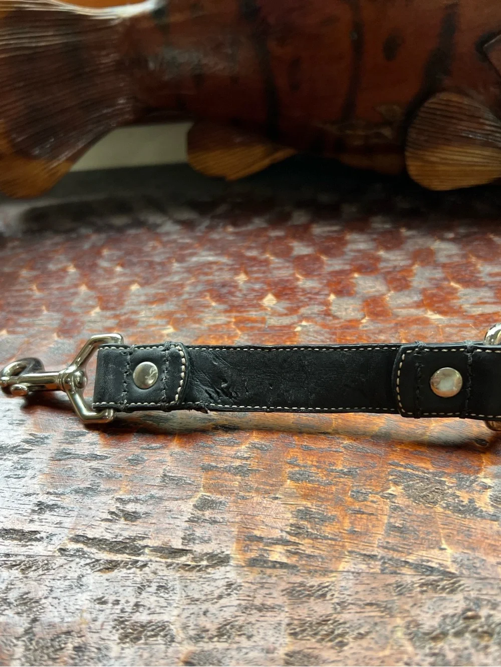 Rare VTG Retired Coach Signature C Leather Dog Leash